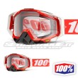 100% Maschera THE RACECRAFT Fire Red - Lente Trasparente