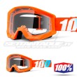 100% Maschera THE STRATA Orange - Lente Trasparente