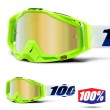 Maschera Cross 100% THE RACECRAFT GP21 - Lente Oro Specchio