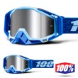 Maschera Cross 100% THE RACECRAFT + Rodion - Lente Iniettata Argento Specchio