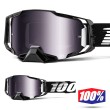 Maschera Cross 100% ARMEGA Black - Lente Argento Specchio