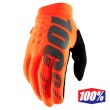 Guanti Cross 100% BRISKER - Arancione Fluo Nero