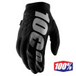 Guanti Cross 100% Youth BRISKER - Nero Grigio