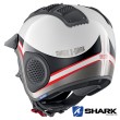 Casco Jet Shark X-DRAK Hister - Bianco Nero Rosso