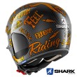 Casco Jet Shark S-DRAK CARBON Freestyle Cup - Nero Oro