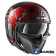 Casco Jet Shark S-DRAK CARBON Freestyle Cup - Nero Rosso