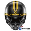 Casco Jet Shark S-DRAK CARBON Vinta - Nero Cromo Oro