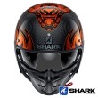 Casco Jet Shark S-DRAK CARBON Dagon - Nero Arancione