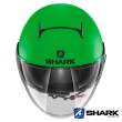 Casco Jet Shark NANO Street-Neon Mat - Verde Nero