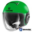 Casco Jet Shark NANO Street-Neon Mat - Verde Nero