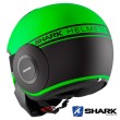 Casco Jet Shark STREET-DRAK Street-Neon Mat - Verde Nero