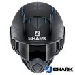 Casco Jet Shark STREET-DRAK Hurok Mat - Nero Blu Nero