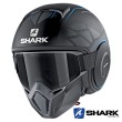 Casco Jet Shark STREET-DRAK Hurok Mat - Nero Blu Nero
