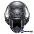 Casco Jet Shark STREET-DRAK Kanhji - Antracite Nero Antracite