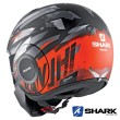 Casco Jet Shark STREET-DRAK Kanhji Mat - Nero Arancione Argento