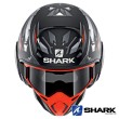 Casco Jet Shark STREET-DRAK Kanhji Mat - Nero Arancione Argento