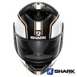 Casco Integrale Shark SPARTAN CARBON Priona - Nero Bianco Oro