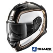 Casco Integrale Shark SPARTAN CARBON Priona - Nero Bianco Oro
