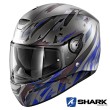 Casco Integrale Shark D-SKWAL Kanhji Mat - Antracite Blu Nero