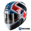 Casco Integrale Shark RACE-R PRO Replica Zarco GP De France - Bianco Blu Rosso
