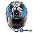 Casco Integrale Shark RACE-R PRO CARBON Replica Lorenzo Catalunya GP - Nero Cromo Verde