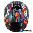 Casco Integrale Shark RACE-R PRO CARBON Replica Lorenzo Catalunya GP - Nero Cromo Verde