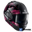 Casco Apribile Shark EVO-ONE 2 Lithion Dual - Nero Cromo Viola