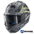 Casco Apribile Shark EVO-ONE 2 Skuld Mat - Antracite Giallo Nero