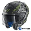 Casco Apribile Shark EVO-ONE 2 Skuld Mat - Nero Verde Antracite