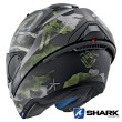 Casco Apribile Shark EVO-ONE 2 Skuld Mat - Nero Verde Antracite