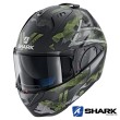 Casco Apribile Shark EVO-ONE 2 Skuld Mat - Nero Verde Antracite