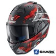 Casco Apribile Shark EVO-ONE 2 Skuld Mat - Nero Bianco Rosso