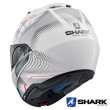 Casco Apribile Shark EVO-ONE 2 Keenser - Bianco Argento Rosso