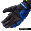 Guanti Pelle Spidi CARBO TRACK REPLICA - Blu Giallo