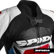 Giacca in Pelle Spidi WARRIOR 2 - Rosso Azzurro