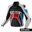 Giacca in Pelle Spidi WARRIOR 2 - Rosso Azzurro