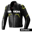 Giacca Pelle Spidi EVORIDER 2 - Nero Giallo Fluo