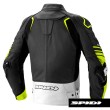 Giacca Pelle Spidi BOLIDE - Nero Giallo Fluo