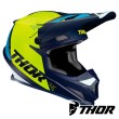 Casco Motocross Thor SECTOR BLADE - Blu Navy Giallo Acido