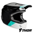 Casco Motocross Bambino Thor Youth SECTOR BOMBER - Nero Verde Menta