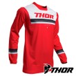 Maglia Cross Thor PULSE PINNER - Rosso Bianco