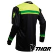 Maglia Cross Thor PULSE PINNER - Nero Giallo Acido