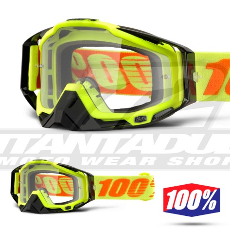 100% Maschera THE RACECRAFT Derestricted - Lente Trasparente