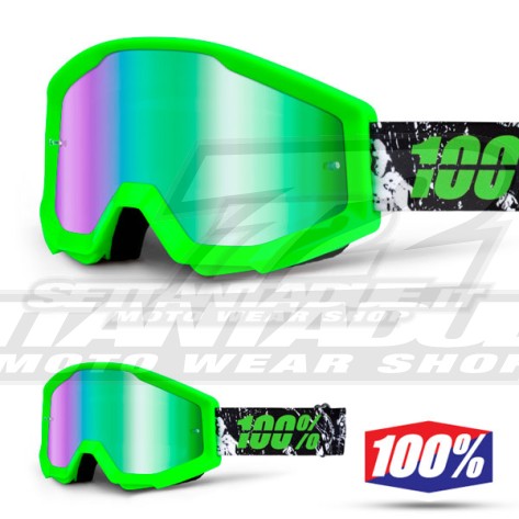 100% Maschera THE STRATA Crafty Lime - Lente Verde Specchio