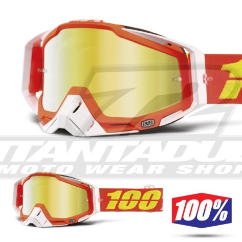 100% Maschera THE RACECRAFT Derestricted - Lente Rosso Specchio