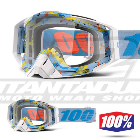 100% Maschera THE RACECRAFT Derestricted - Lente Trasparente
