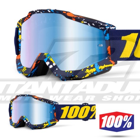 100% Maschera THE ACCURI Acidulous Cyan - Lente Blu Specchio