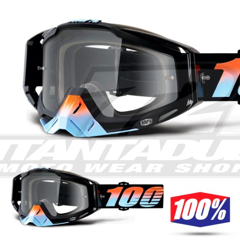100% Maschera THE RACECRAFT Derestricted - Lente Trasparente