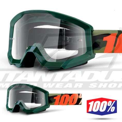 100% Maschera THE STRATA Orange - Lente Trasparente