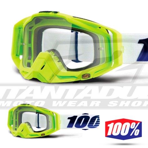 100% Maschera THE RACECRAFT Derestricted - Lente Trasparente